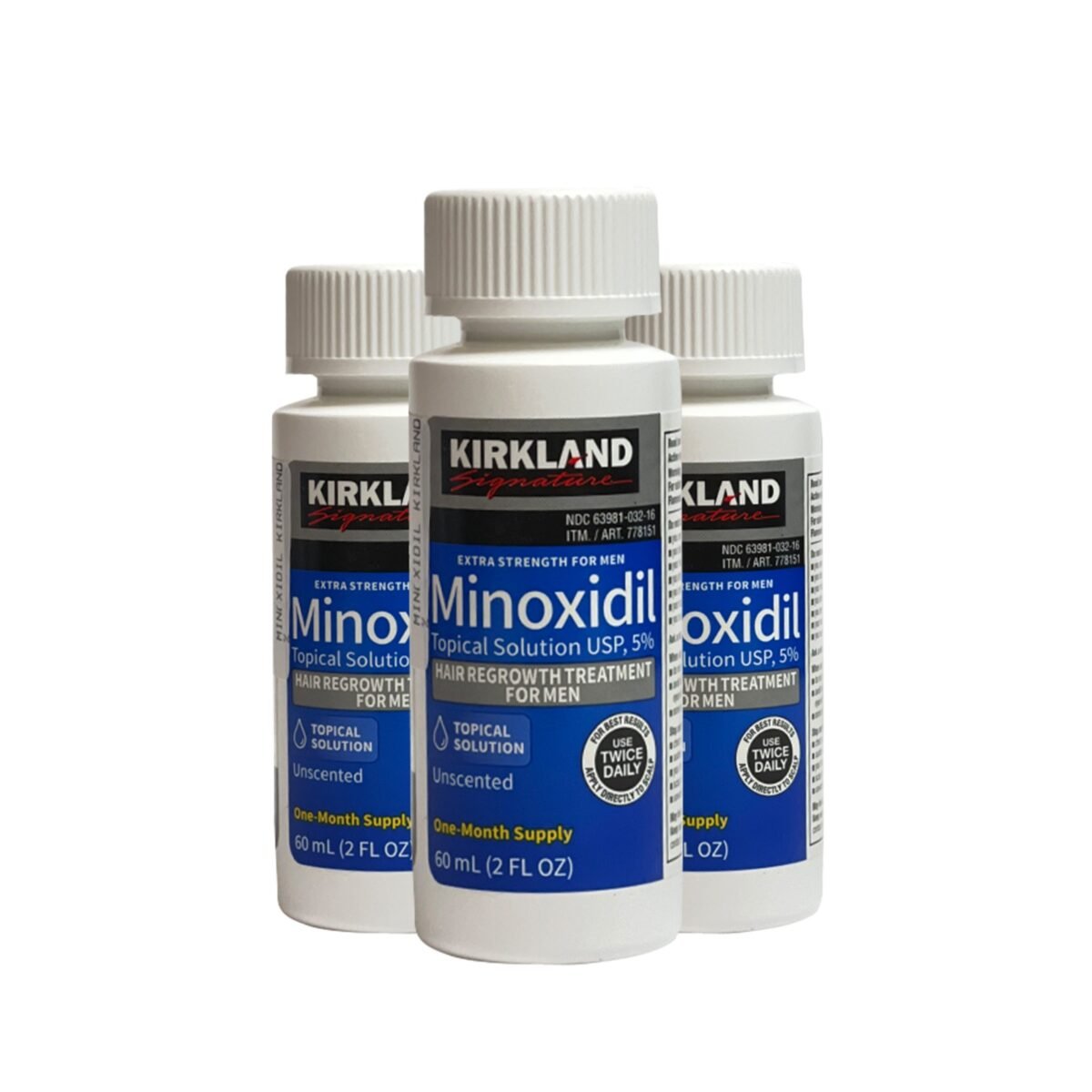3 Minoxidil Kirkland a 5% - Imagem 1